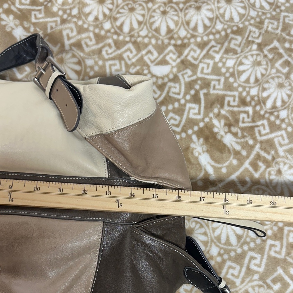 Chic Patchwork Leather Hobo Bag - image 9